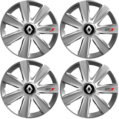 Set 4 Capace Roti GTX Gri R14, Pentru Renault