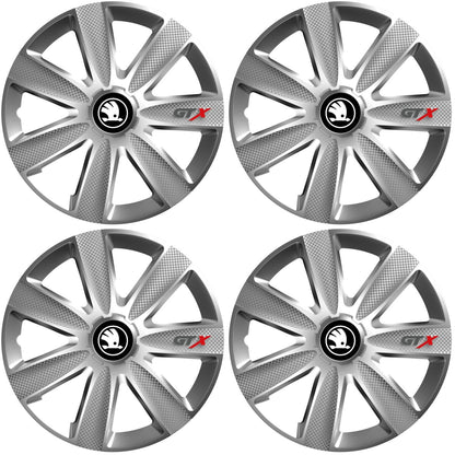 Set 4 Capace Roti GTX Gri R14, Pentru Skoda Nou