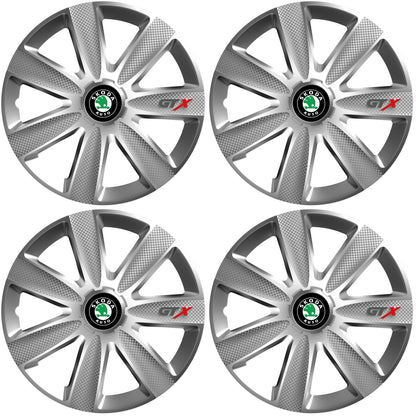 Set 4 Capace Roti GTX Gri R14, Pentru Skoda