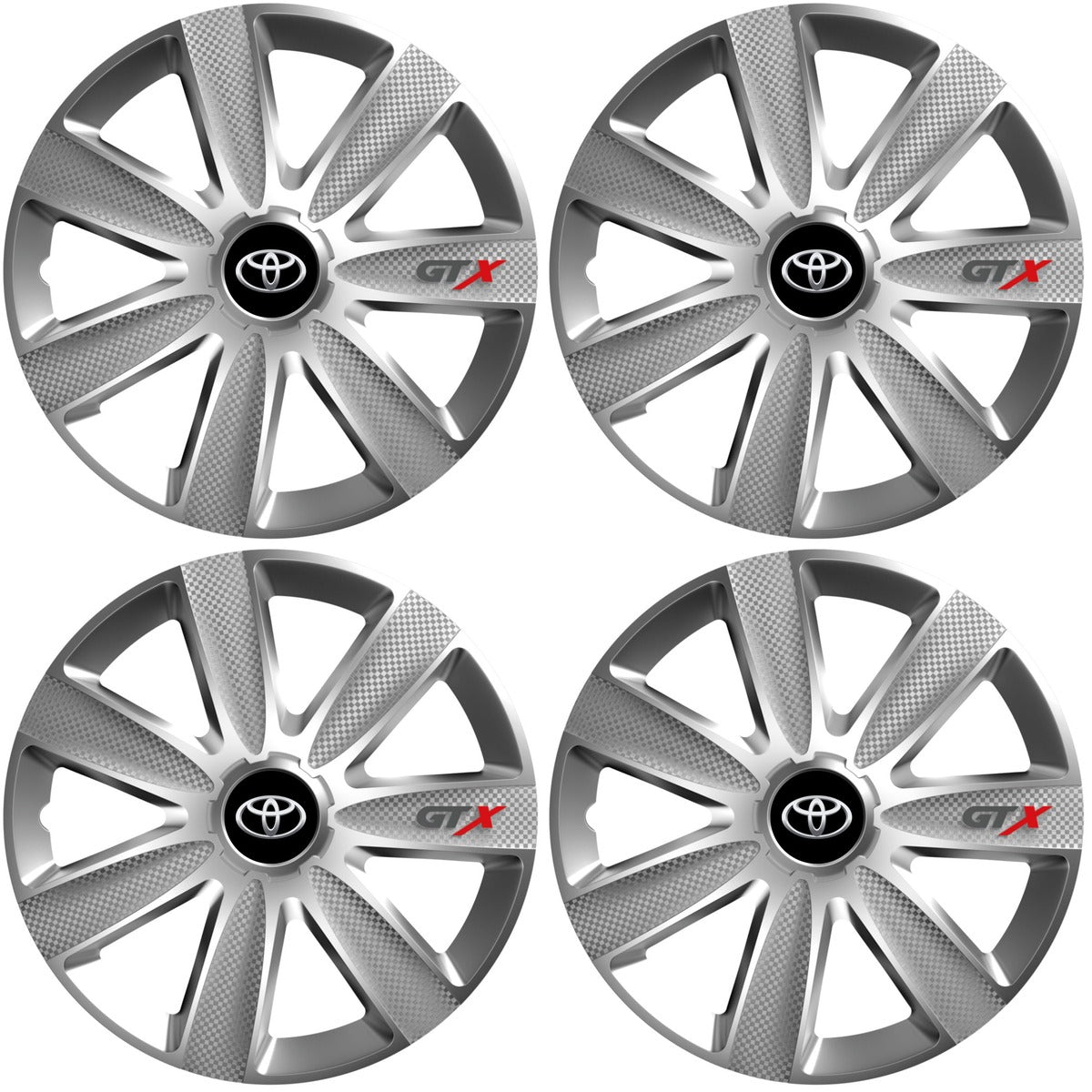 Set 4 Capace Roti GTX Gri R14, Pentru Toyota