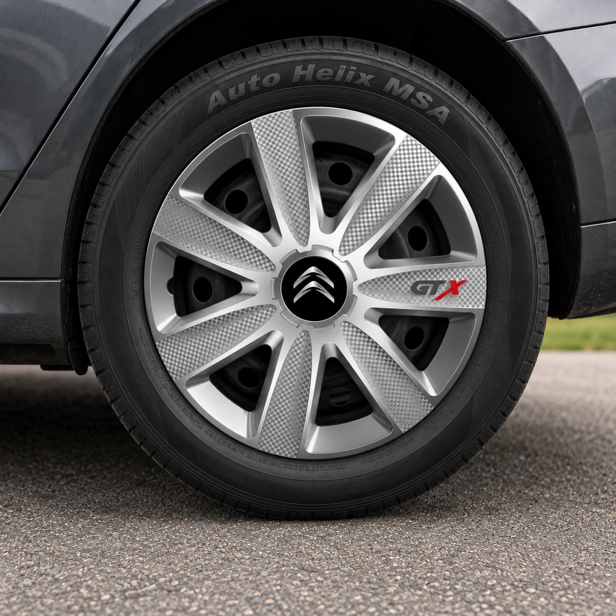 Set 4 Capace Roti GTX Gri R15, Pentru Citroen