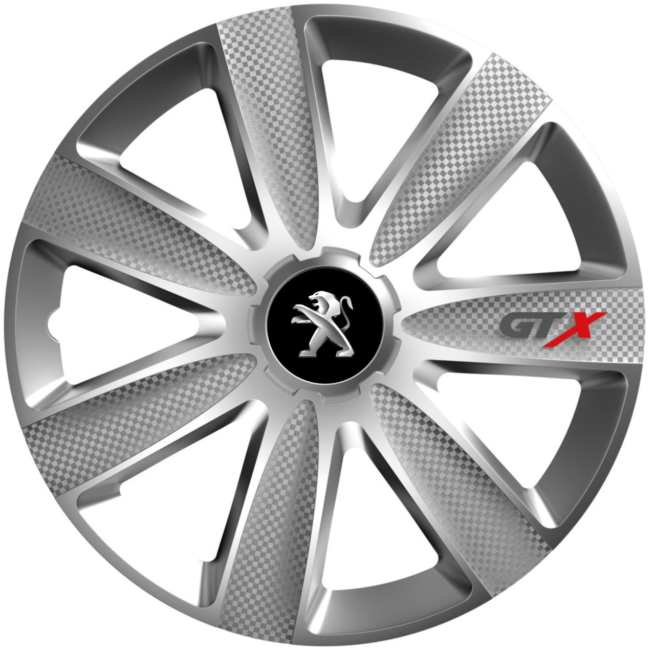 Комплект 4 таса GTX сиви R15, за Peugeot