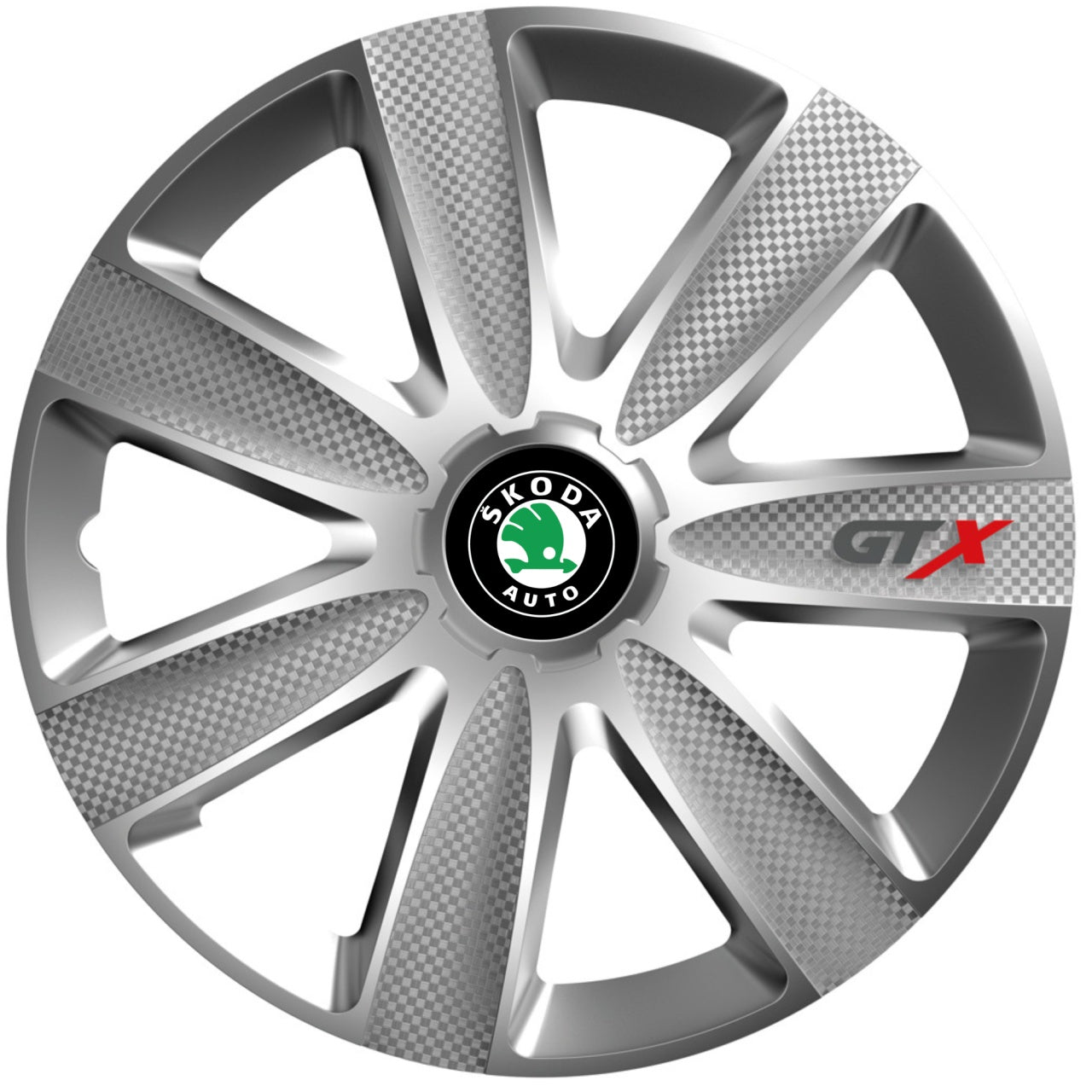 Set 4 Capace Roti GTX Gri R15, Pentru Skoda
