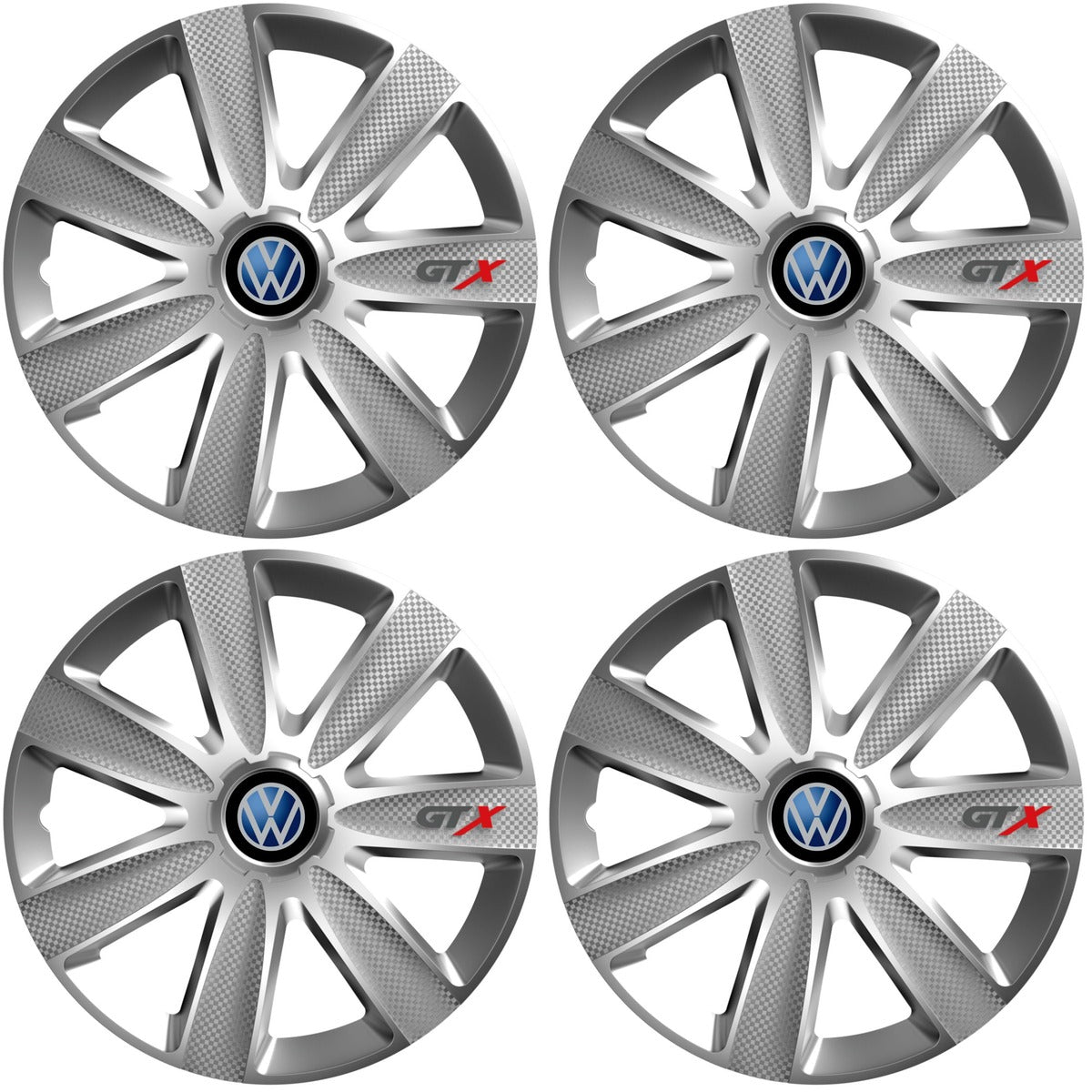 Set 4 Capace Roti GTX Gri R15, Pentru Volkswagen