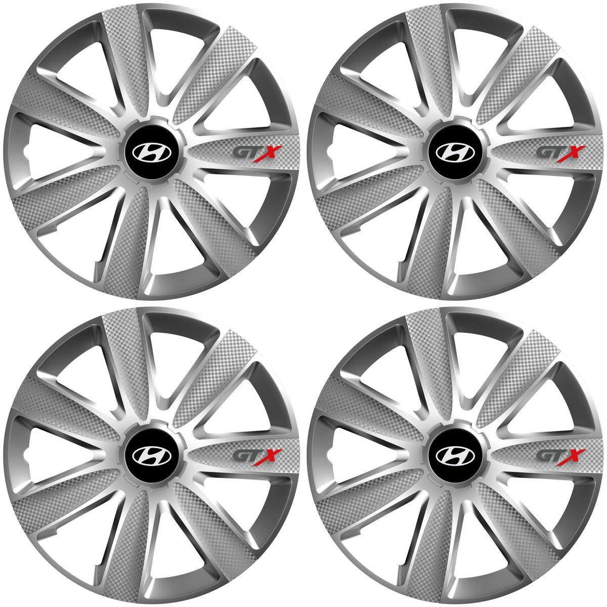 Set 4 Capace Roti GTX Gri R16, Pentru Hyundai