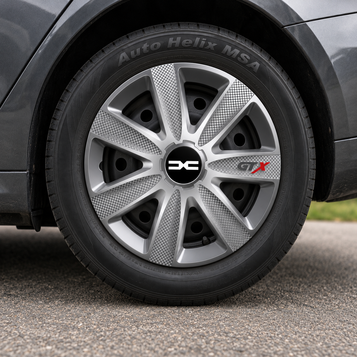 Set 4 Capace Roti GTX Gri R17, Pentru Dacia Nou