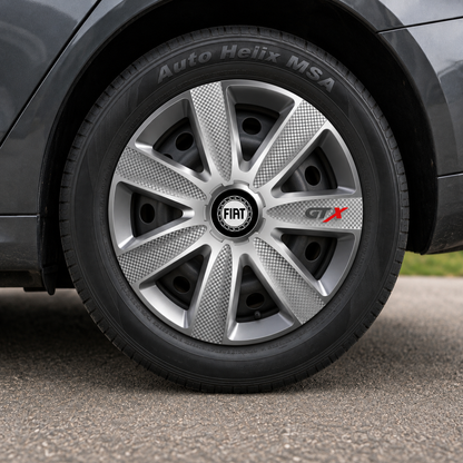 Set 4 Capace Roti GTX Gri R17, Pentru Fiat