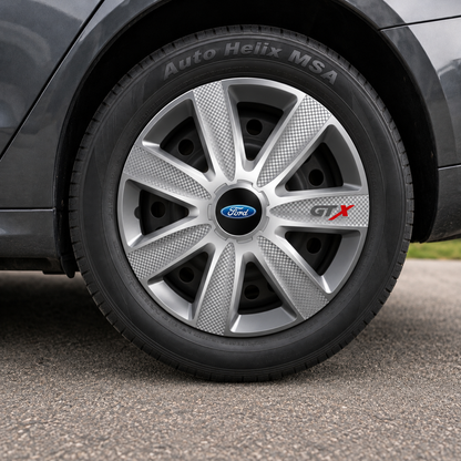 Set 4 Capace Roti GTX Gri R17, Pentru Ford