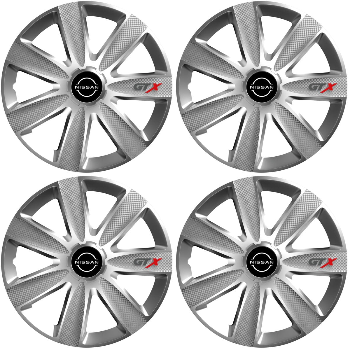 Set 4 Capace Roti GTX Gri R17, Pentru Nissan Nou