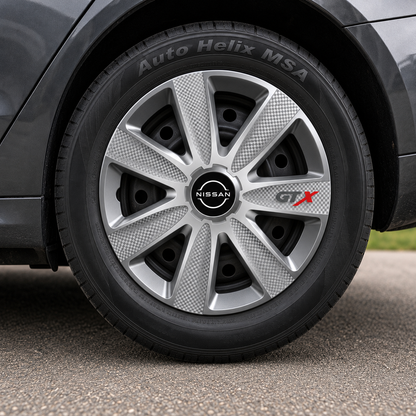 Set 4 Capace Roti GTX Gri R17, Pentru Nissan Nou