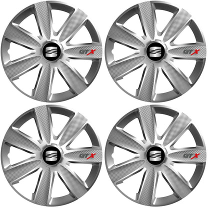 Set 4 Capace Roti GTX Gri R17, Pentru Seat