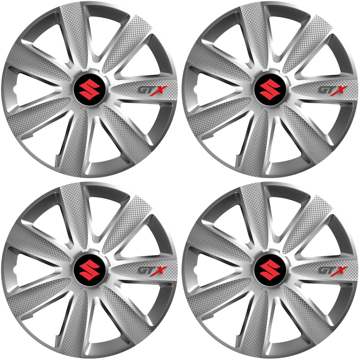Set 4 Capace Roti GTX Gri R17, Pentru Suzuki