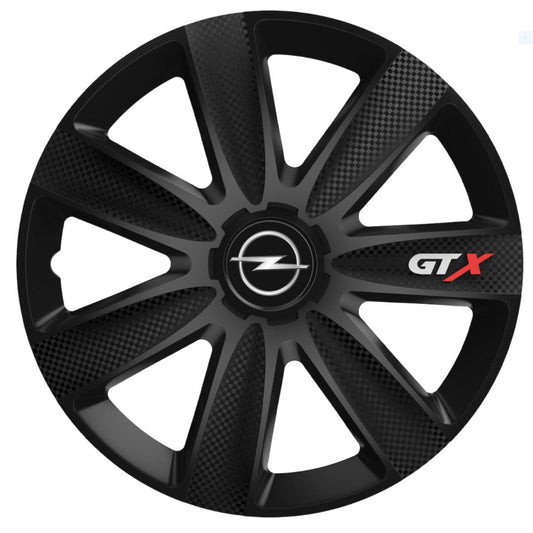 Комплект 4 таса GTX черен карбон Opel, R16