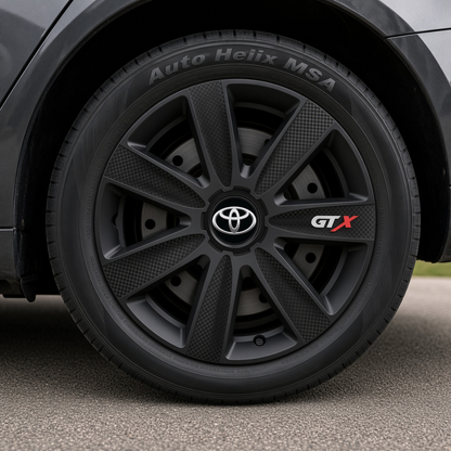 Set 4 Capace Roti GTX Negru Carbon R16, Pentru Toyota