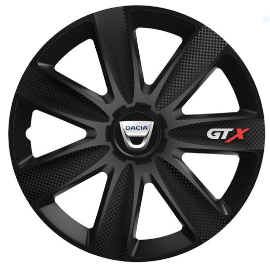 Set 4 Capace Roti GTX Negru Carbon R17, pentru Dacia