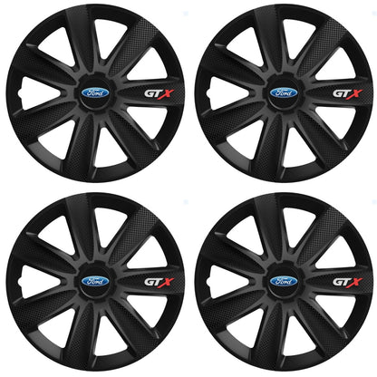 Set 4 Capace Roti GTX Negru Carbon R17, pentru Ford