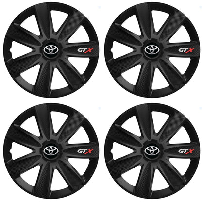 Set 4 Capace Roti GTX Negru Carbon R17, Pentru Toyota
