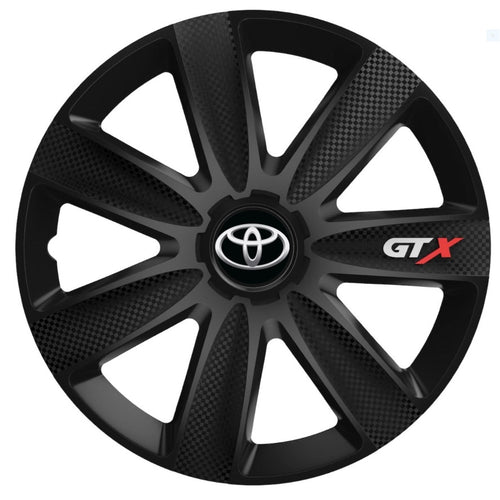 Set 4 Capace Roti GTX Negru Carbon R17, Pentru Toyota