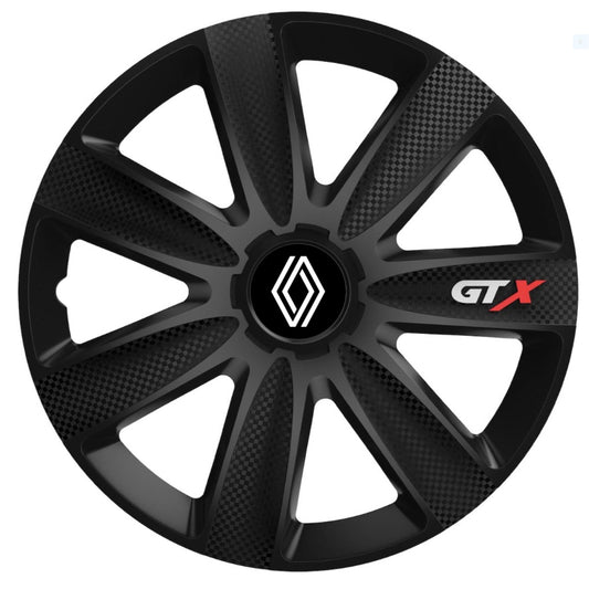 4 db-os GTX fekete karbon Renault kerékszett, új, R14