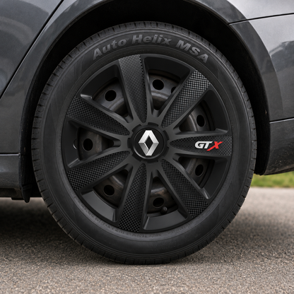 Set 4 Capace Roti GTX Negru Carbon Renault, R15