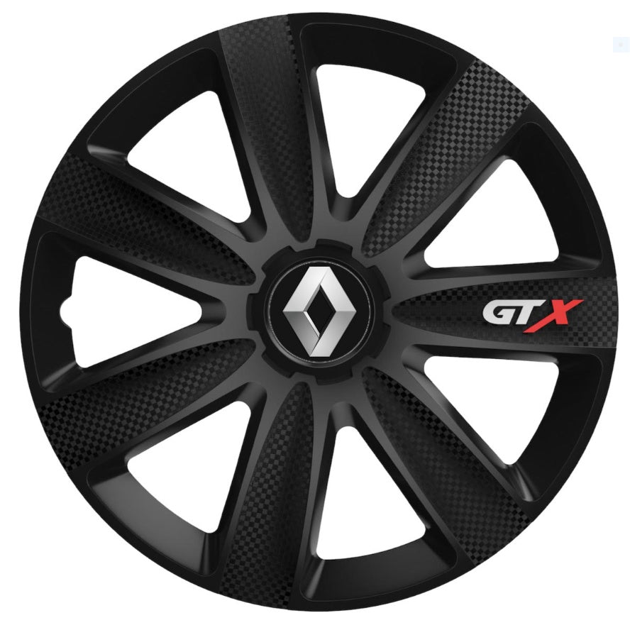 Set 4 Capace Roti GTX Negru Carbon Renault, R16