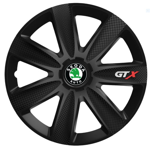 4 db-os GTX fekete karbon Skoda kerékszett, R17