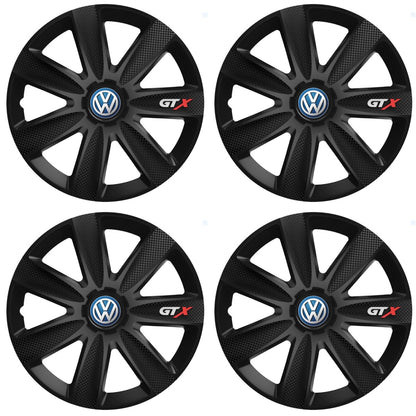 Set 4 Capace Roti GTX Negru Carbon Volkswagen, R14