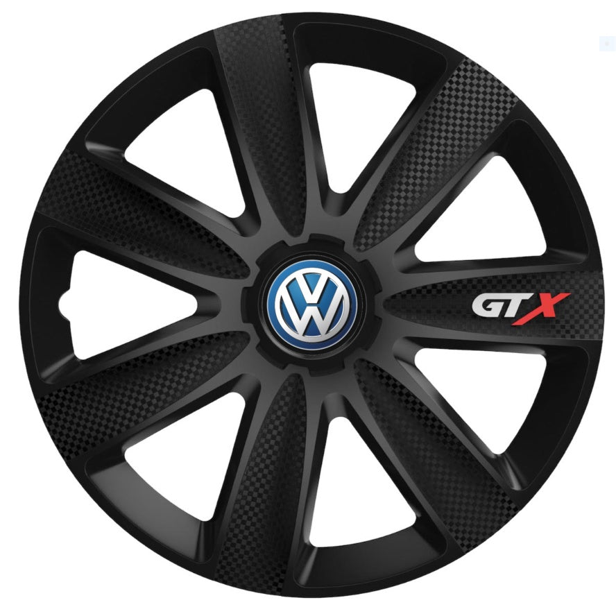 Set 4 Capace Roti GTX Negru Carbon Volkswagen, R14