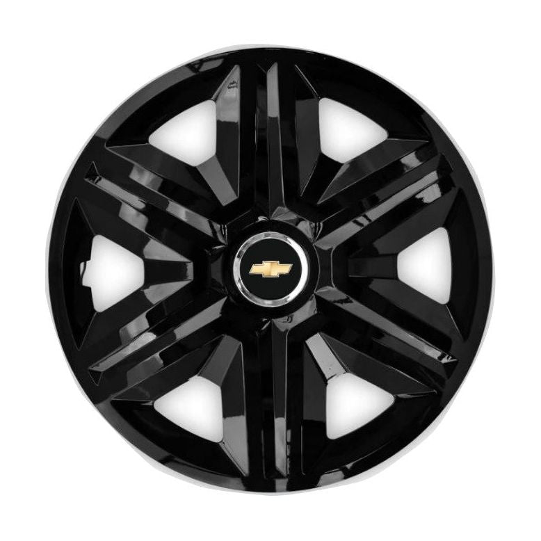 Set 4 capace roti Hubcaps fast black R15 pentru gama auto Chevrolet