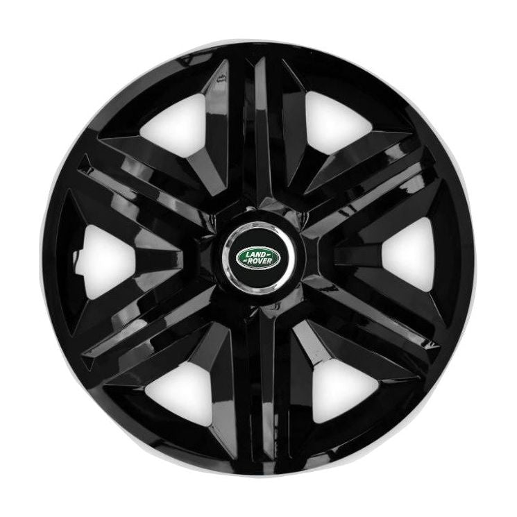 Set 4 capace roti hubcaps fast black R15 pentru gama auto Land Rover