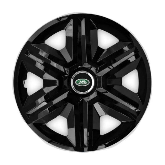 Set 4 capace roti hubcaps fast black R15 Compatibil Cu Land Rover