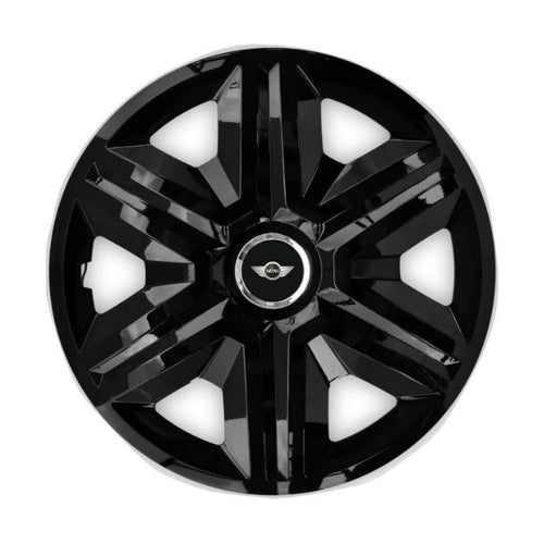 Set 4 capace roti hubcaps fast black R15 Compatibil Cu Mini Cooper
