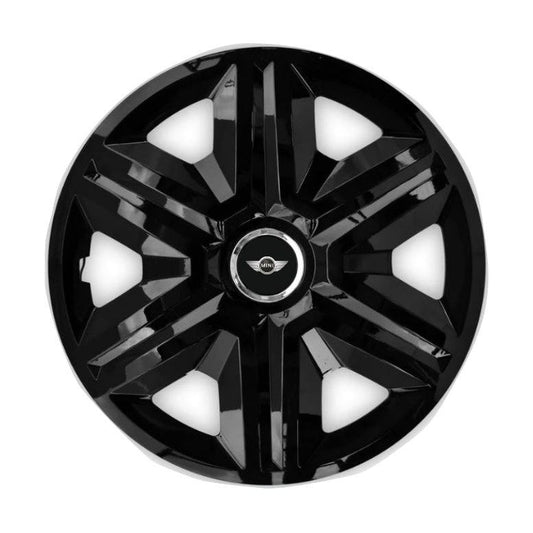 Set 4 capace roti hubcaps fast black R15 Compatibil Cu Mini Cooper