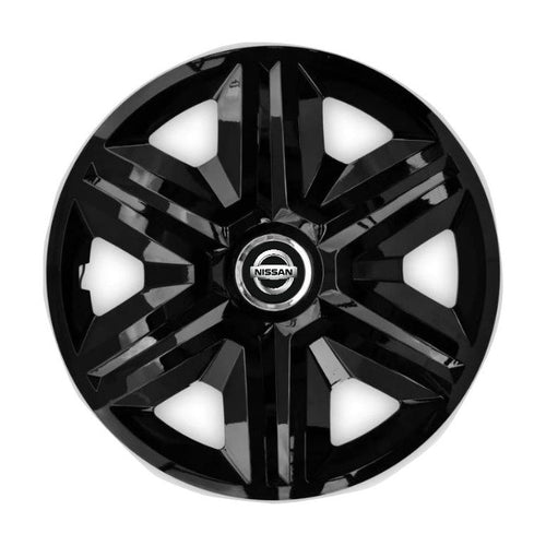 Set 4 capace roti hubcaps fast black R15 Compatibil Cu Nissan