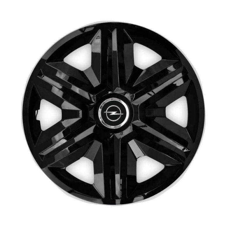 Set 4 capace roti hubcaps fast black R15 pentru gama auto Opel