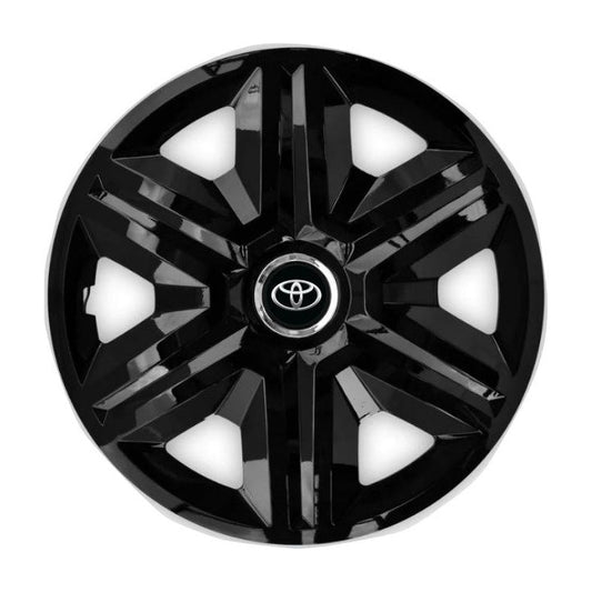 Set 4 capace roti hubcaps fast black R15 Compatibil Cu Toyota