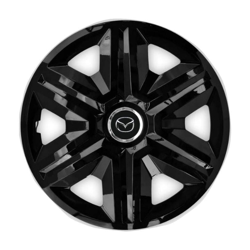 Set 4 capace roti hubcaps fast black R16 pentru gama auto Mazda