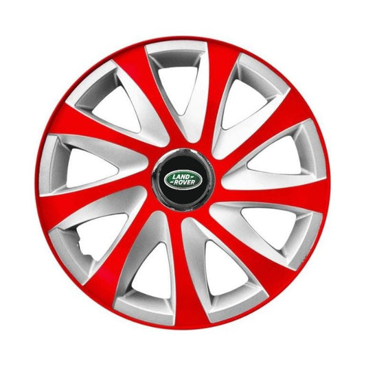 Set 4 capace roti 14 inchi R14 Drift Rosu-Gri, Compatibil cu Land Rover