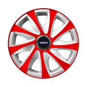 Set 4 capace roti 16 inchi R16 Drift Rosu-Gri, Compatibil cu Volvo