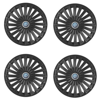 Set 4 capace roti Joy Negru R17 Compatibil Cu Volkswagen
