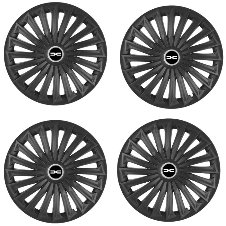 Set 4 capace roti Joy Negru R17 pentru gama auto Dacia Nou