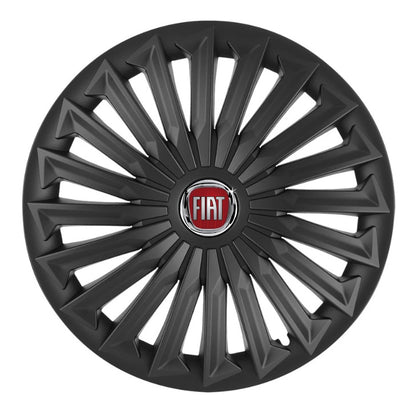 Set 4 capace roti Joy Negru R17 pentru gama auto Fiat