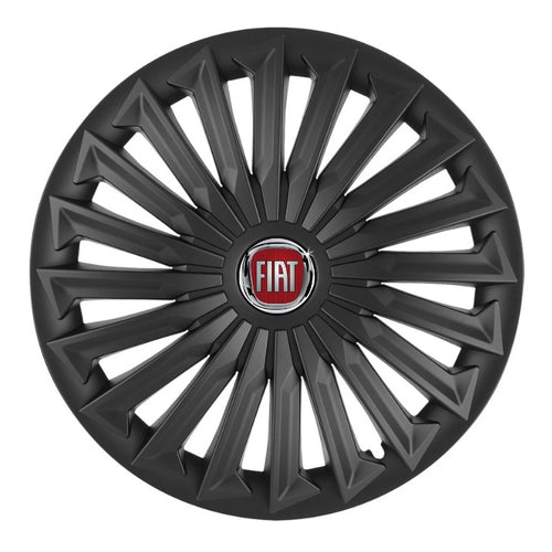 Set 4 capace roti Joy Negru R17 pentru gama auto Fiat