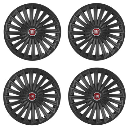 Set 4 capace roti Joy Negru R17 pentru gama auto Fiat