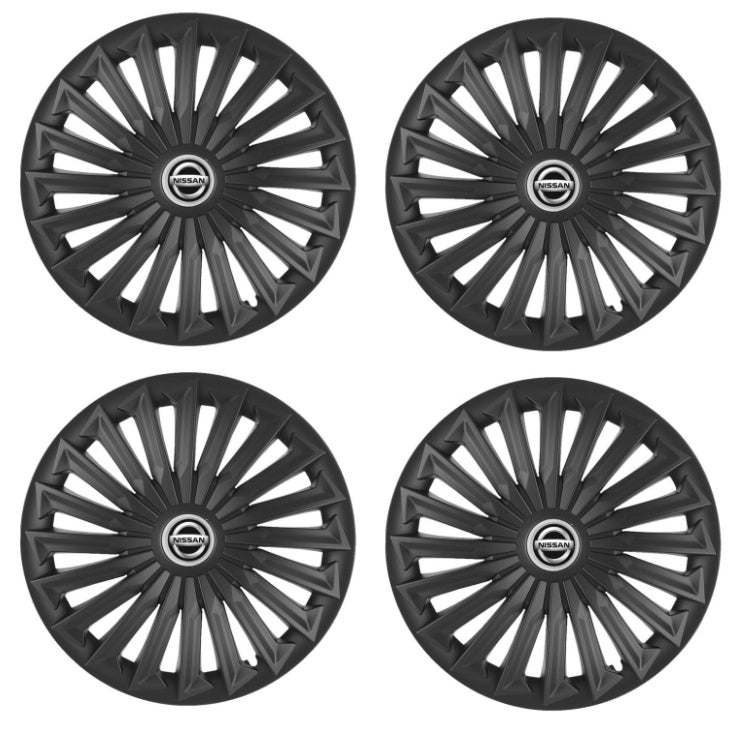 Set 4 capace roti Joy Negru R17 pentru gama auto Nissan
