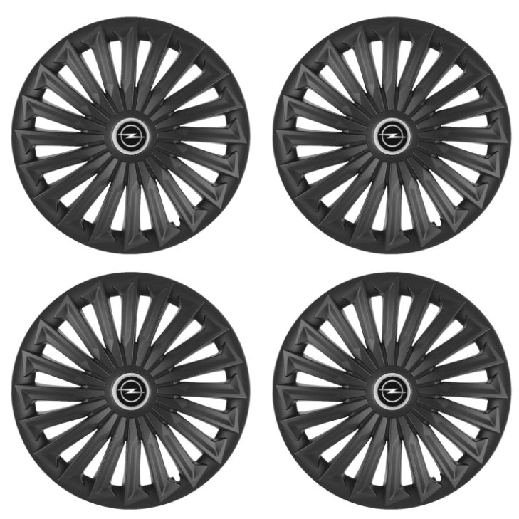 Set 4 capace roti Joy Negru R17 pentru gama auto Opel