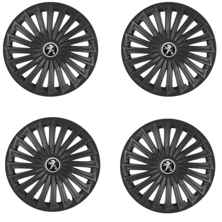 Set 4 capace roti Joy Negru R17 pentru gama auto Peugeot