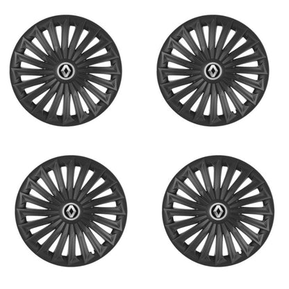 Set 4 capace roti Joy Negru R17 pentru gama auto Renault