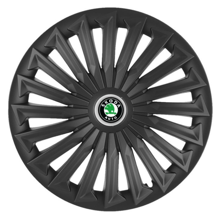 Set 4 capace roti Joy Negru R17 pentru gama auto Skoda