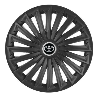 Set 4 capace roti Joy Negru R17 pentru gama auto Toyota